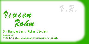 vivien rohm business card